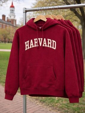 Authentic Harvard Hoodie Sweatshirt Red burgundy Official Licensed Collegiate Sm